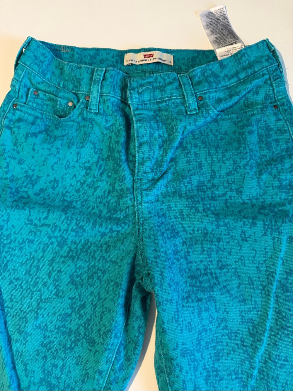 Levi's Women's teal Patterned Jeans
